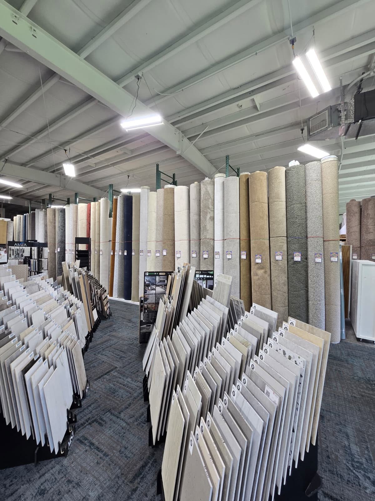 Wide showroom interior